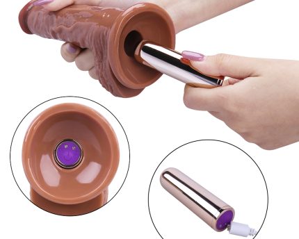 21CM Gerçekçi Kahverengi Dildo Penis